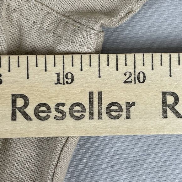 Love Tree Linen Blend Button Front Collared Mini Dress Women’s LG Khaki Safari - Picture 10 of 15